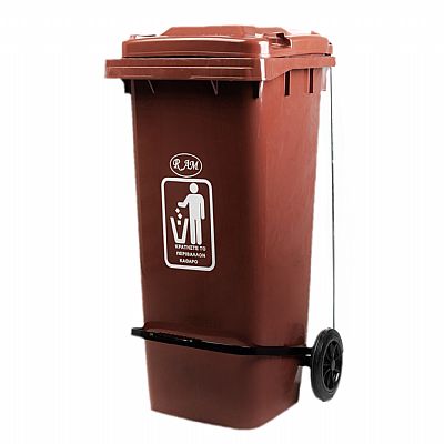 Πλαστικός κάδος 120Ltr με πεντάλ