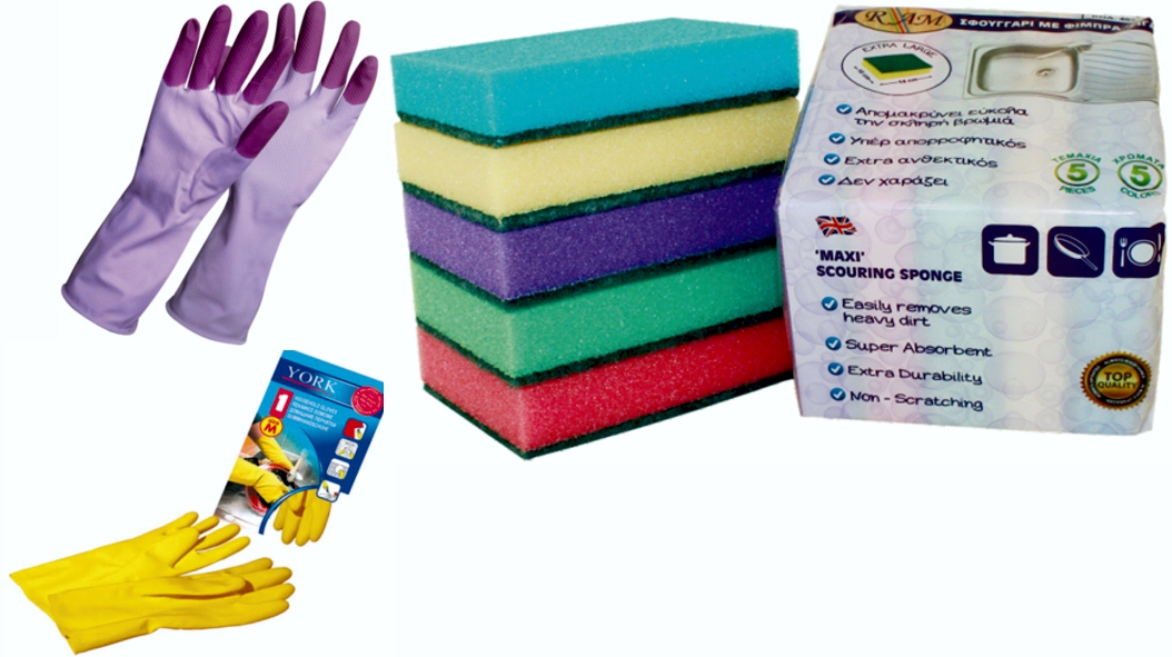 Γάντια Σφουγγάρια Φίμπρες