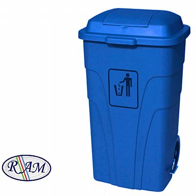 Πλαστικός κάδος 120Ltr με διπλό καπάκι