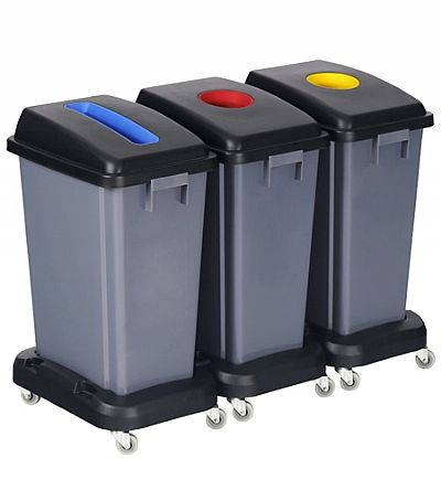 Σετ κάδων ανακύκλωσης με βάση