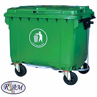 Πλαστικός κάδος 660 Lt με πεντάλ