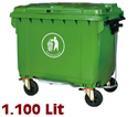 Πλαστικός κάδος 1100 Lt με πεντάλ  